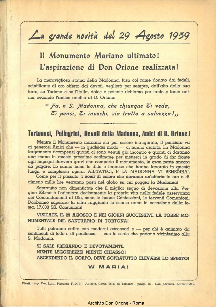 La piccola Opera della Divina Provvidenza, 54, 08, 01-08-1959, pagina 19
