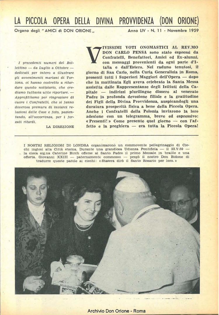 La piccola Opera della Divina Provvidenza, 54, 11, 01-11-1959, pagina 3