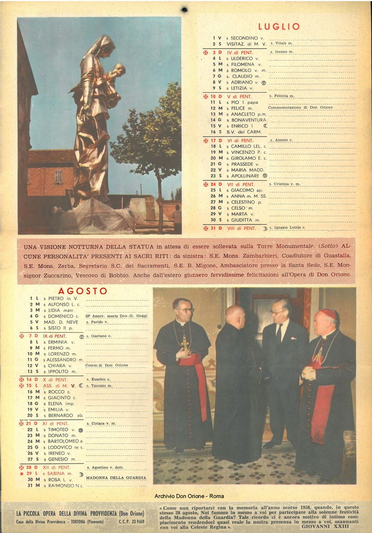 La piccola Opera della Divina Provvidenza, 54, 11, 01-11-1959 calendario, pagina 5