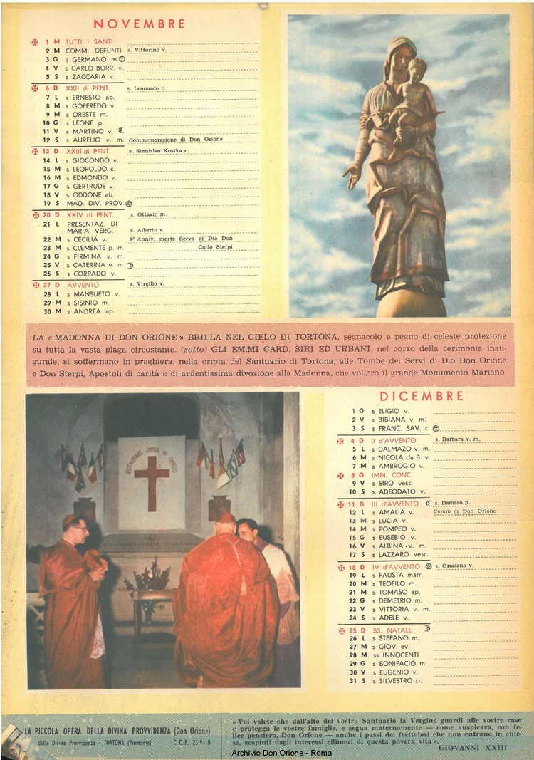 La piccola Opera della Divina Provvidenza, 54, 11, 01-11-1959 calendario, pagina 7
