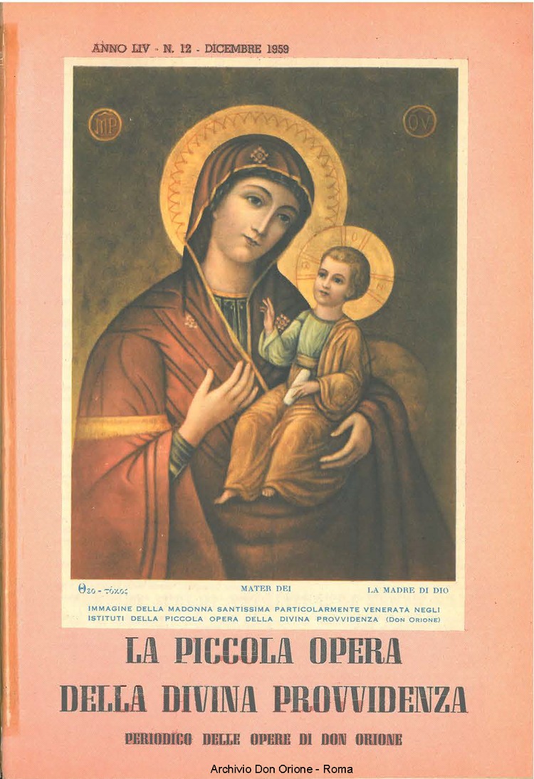 La piccola Opera della Divina Provvidenza, 54, 12, 01-12-1959, pagina 1