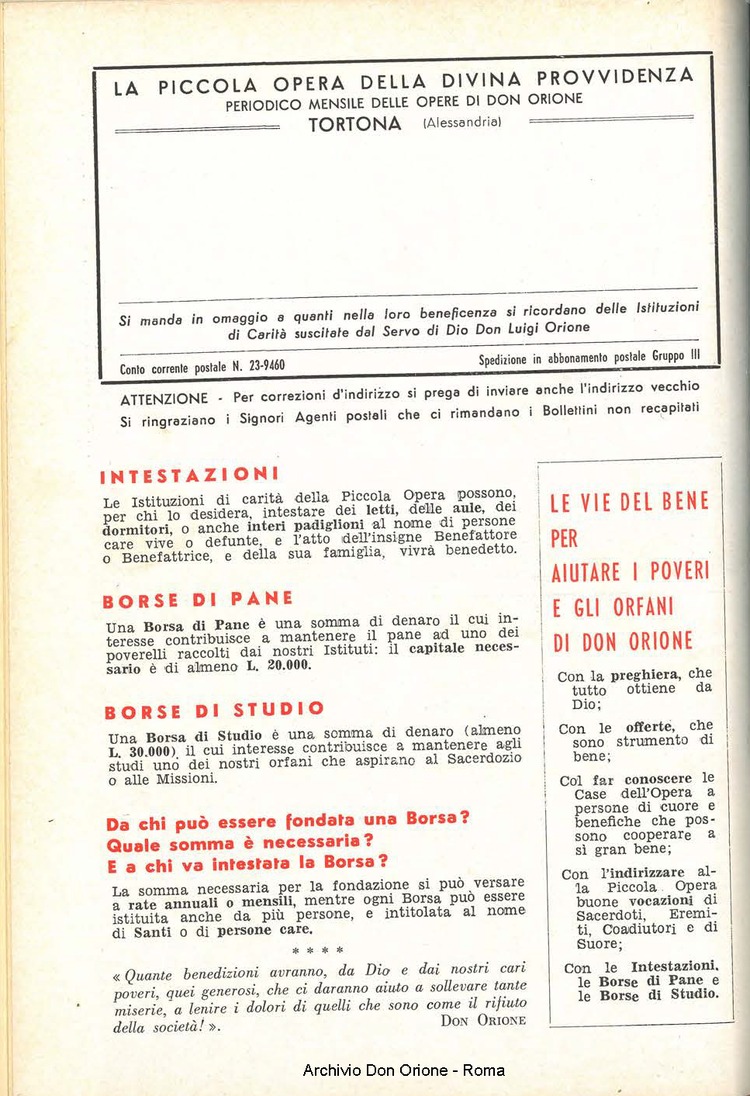 La piccola Opera della Divina Provvidenza, 55, 03, 01-03-1960, pagina 20