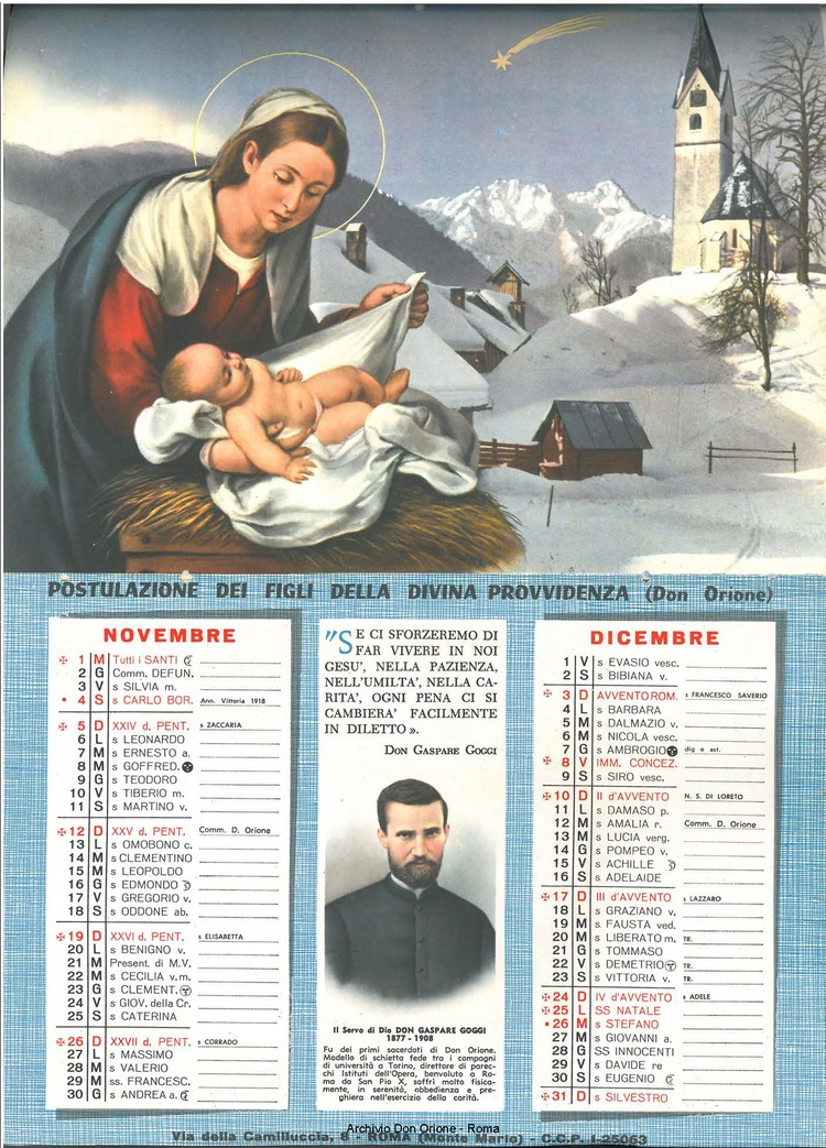 La piccola Opera della Divina Provvidenza, 55, 12, 01-12-1960 calendario, pagina 7