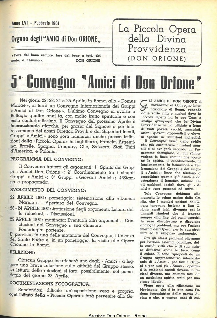 La piccola Opera della Divina Provvidenza, 56, 03, 01-02-1961, pagina 3