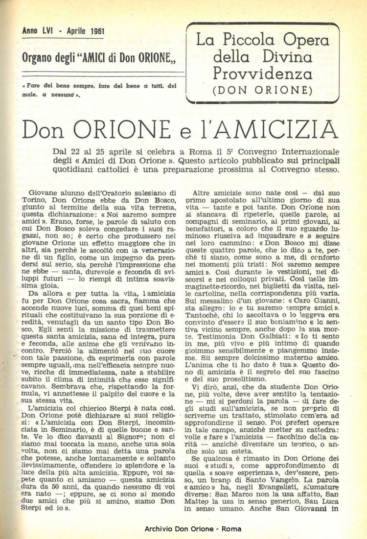 La piccola Opera della Divina Provvidenza, 56, 07, 01-04-1961, pagina 3