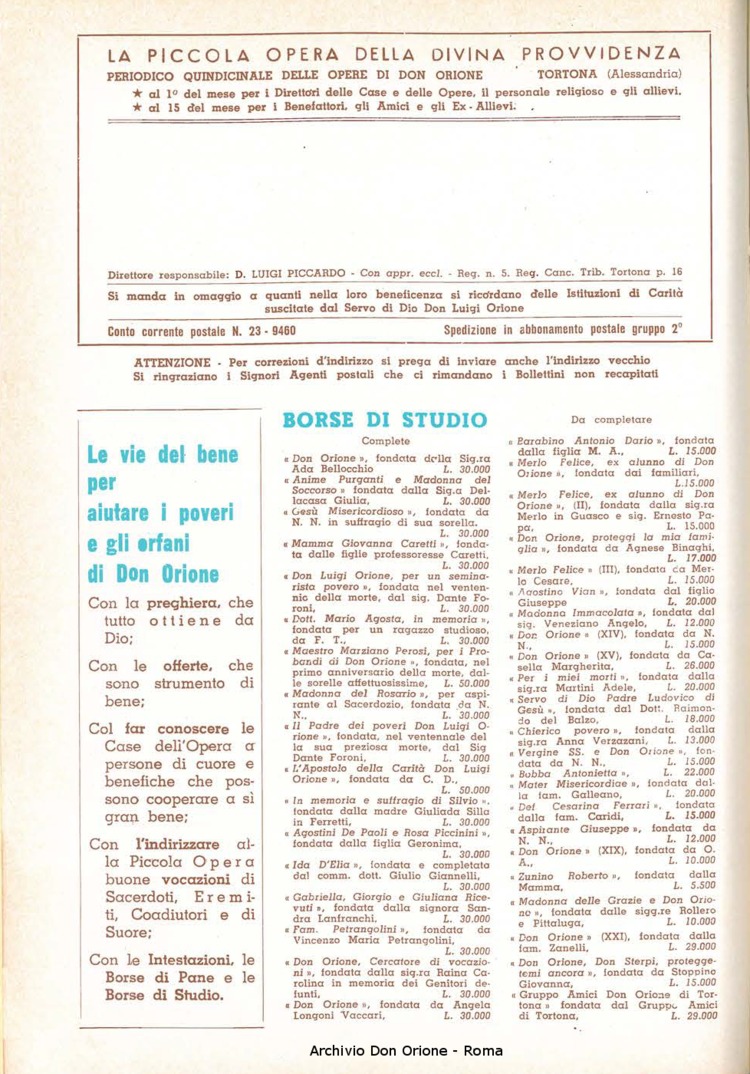La piccola Opera della Divina Provvidenza, 56, 07, 01-04-1961, pagina 20