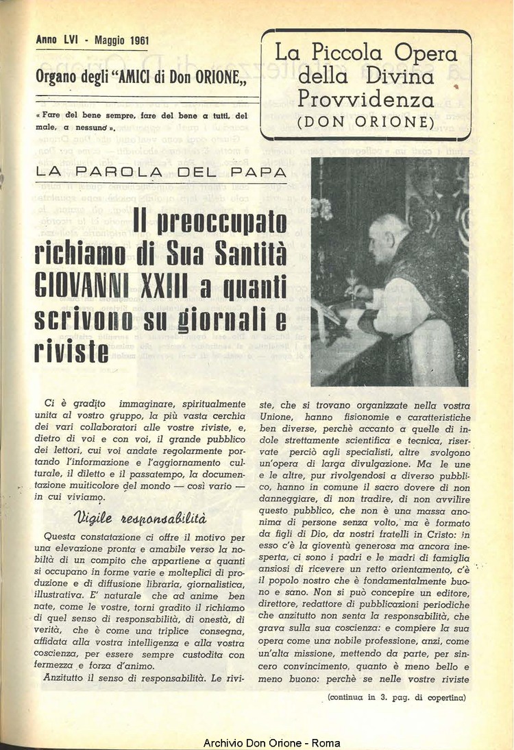 La piccola Opera della Divina Provvidenza, 56, 09, 01-05-1961, pagina 3