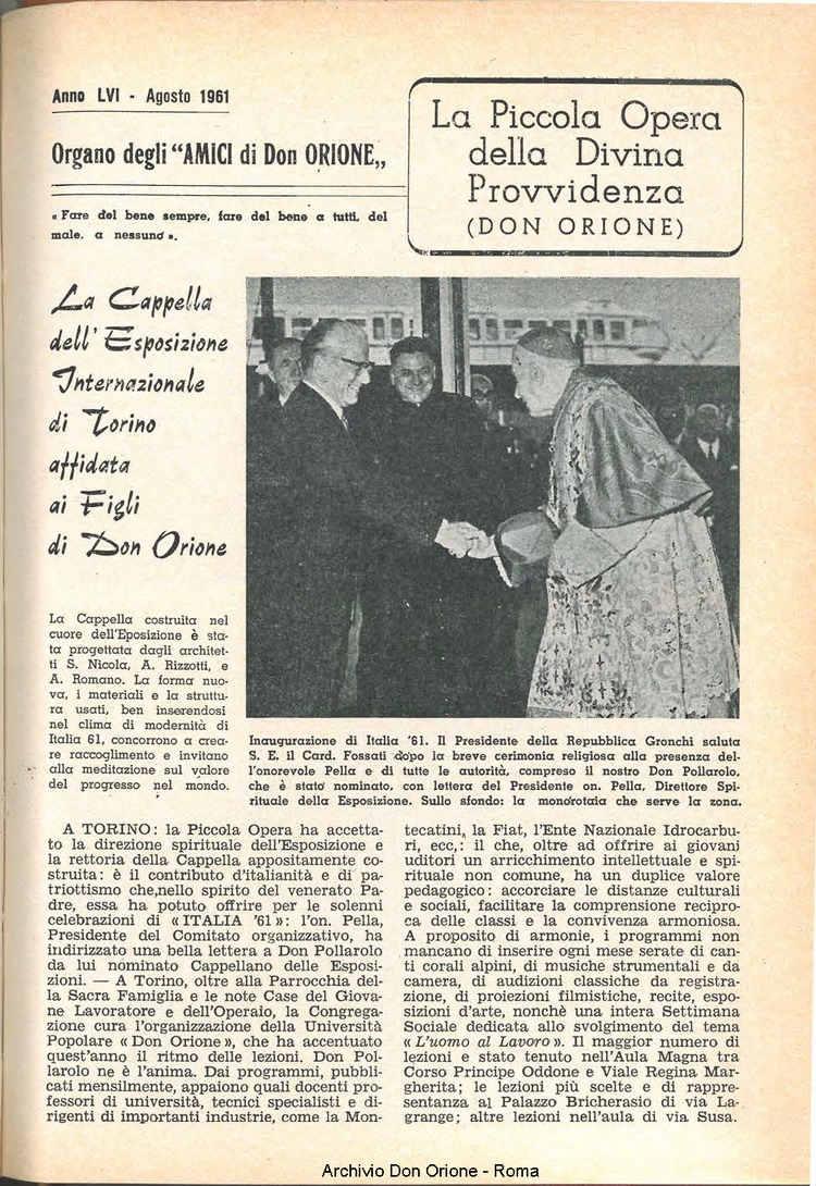 La piccola Opera della Divina Provvidenza, 56, 15, 01-08-1961, pagina 3