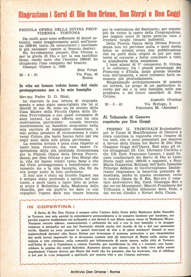 La piccola Opera della Divina Provvidenza, 56, 18, 01-09-1961, pagina 2