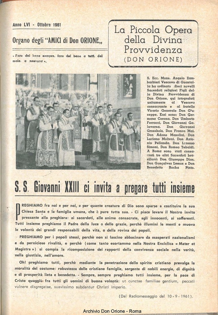 La piccola Opera della Divina Provvidenza, 56, 19, 01-10-1961, pagina 3