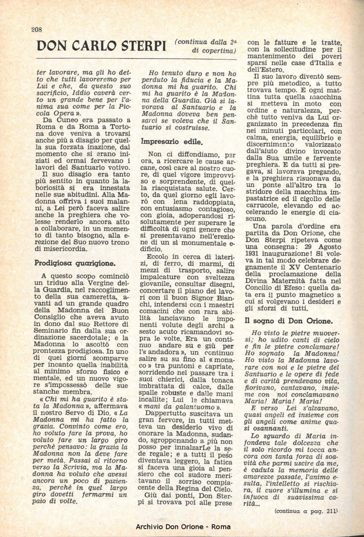 La piccola Opera della Divina Provvidenza, 56, 21, 01-11-1961, pagina 8
