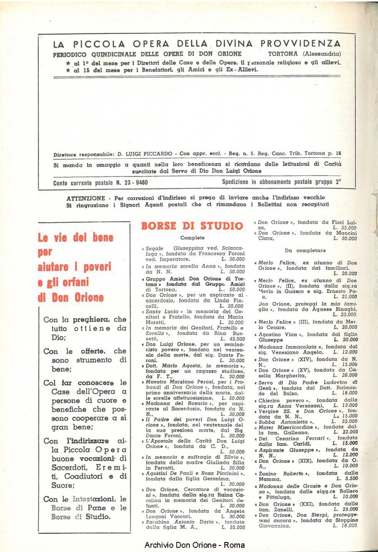 La piccola Opera della Divina Provvidenza, 56, 21, 01-11-1961, pagina 20