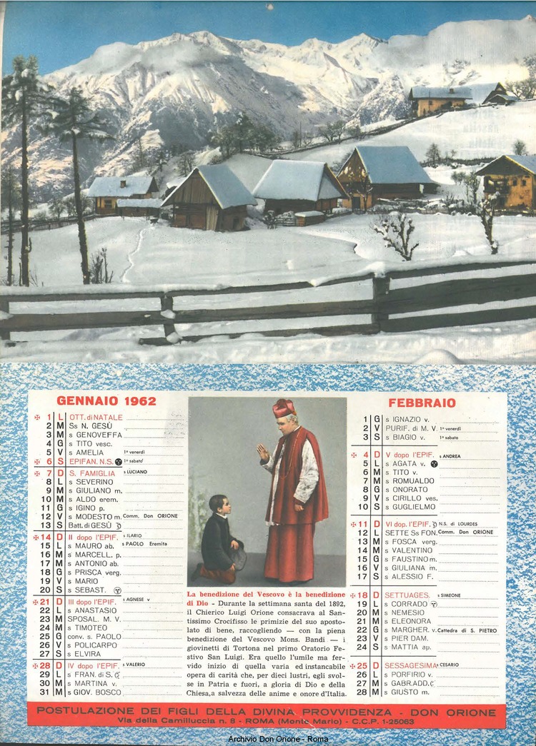 La piccola Opera della Divina Provvidenza, 56, 21, 01-11-1961 calendario, pagina 2