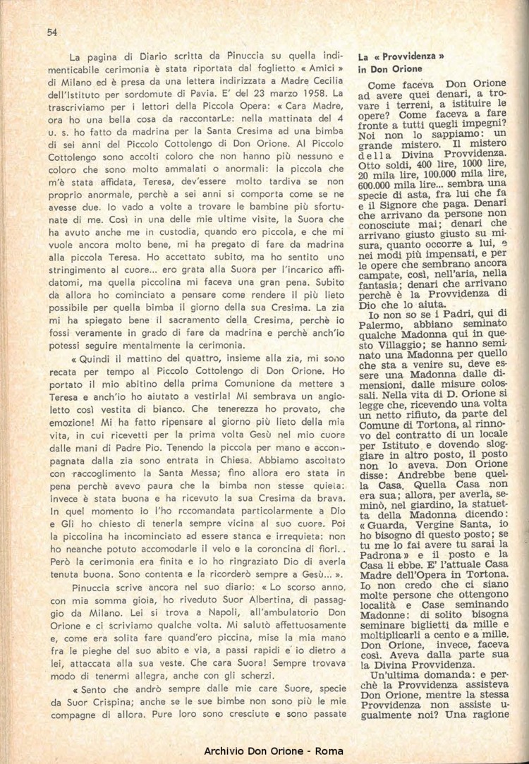 La piccola Opera della Divina Provvidenza, 57, 05, 01-03-1962, pagina 14