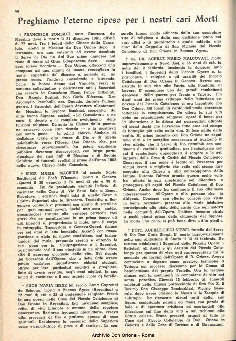 La piccola Opera della Divina Provvidenza, 57, 05, 01-03-1962, pagina 18