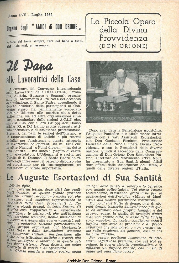 La piccola Opera della Divina Provvidenza, 57, 13, 01-07-1962, pagina 3