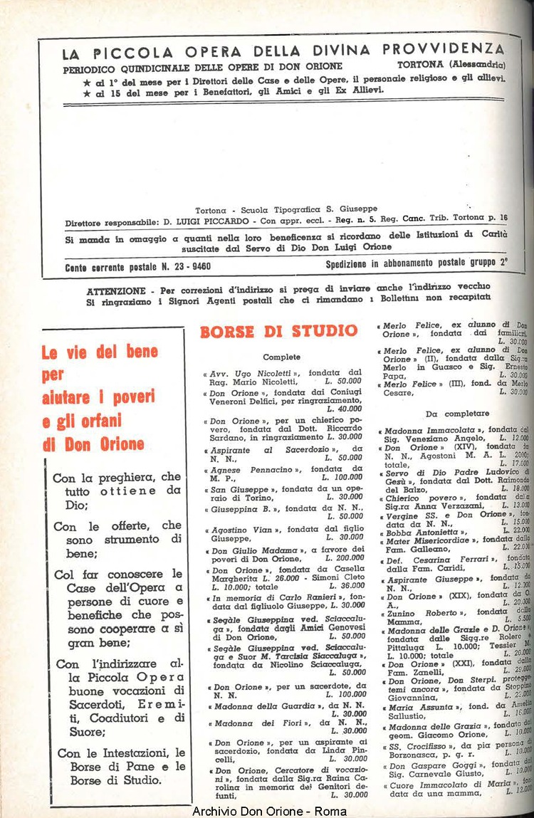 La piccola Opera della Divina Provvidenza, 57, 17, 01-09-1962, pagina 20
