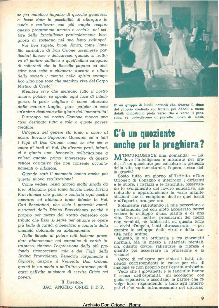 La piccola Opera della Divina Provvidenza, 57, 24, 15-12-1962 supplemento, pagina 9
