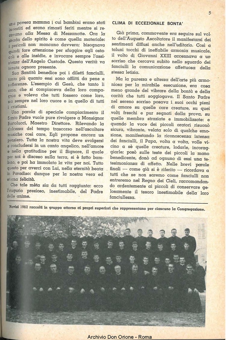 La piccola Opera della Divina Provvidenza, 58, 01, 01-01-1963, pagina 5