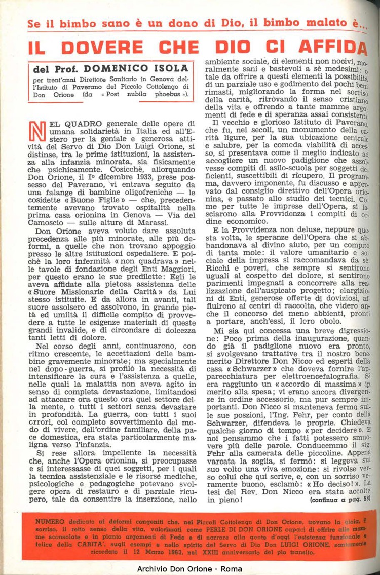 La piccola Opera della Divina Provvidenza, 58, 05, 01-03-1963, pagina 2