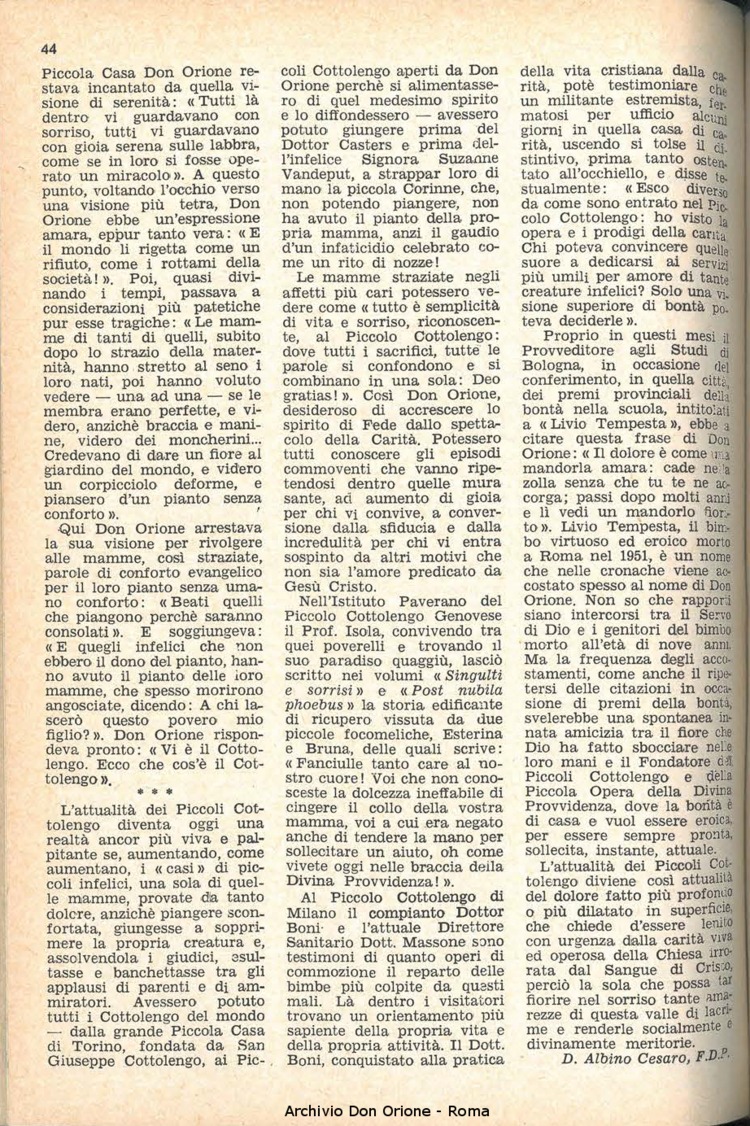 La piccola Opera della Divina Provvidenza, 58, 05, 01-03-1963, pagina 6