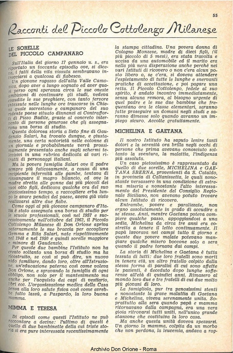 La piccola Opera della Divina Provvidenza, 58, 05, 01-03-1963, pagina 17