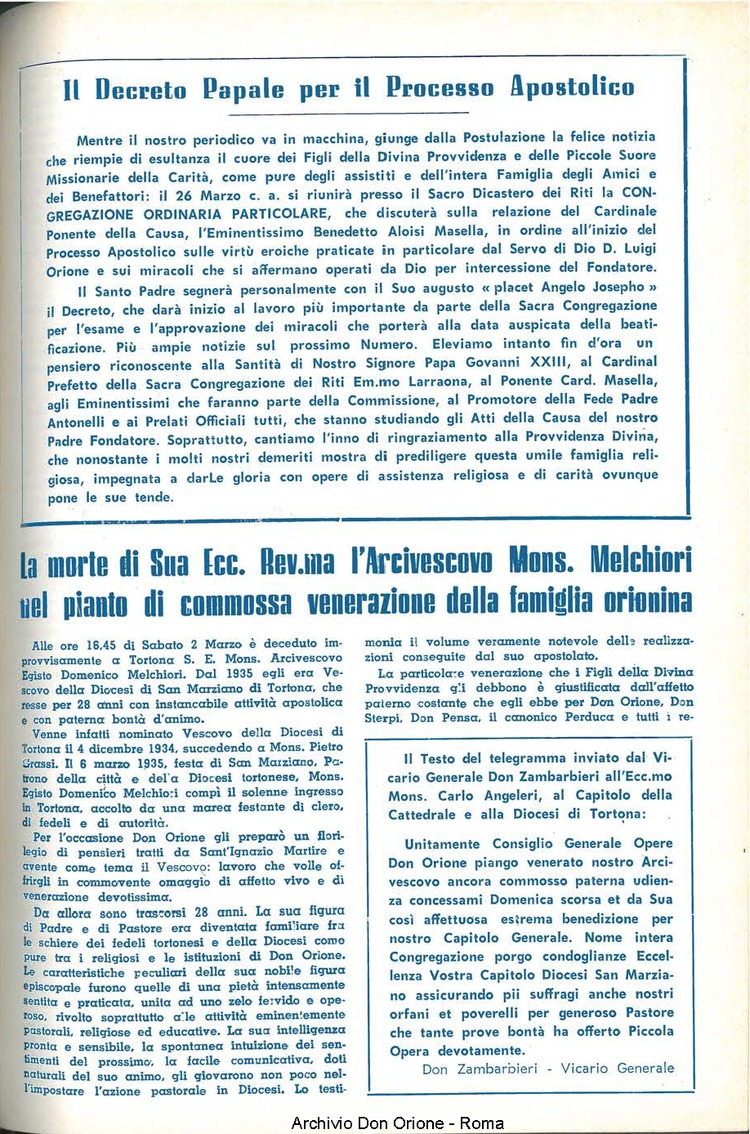 La piccola Opera della Divina Provvidenza, 58, 05, 01-03-1963, pagina 21