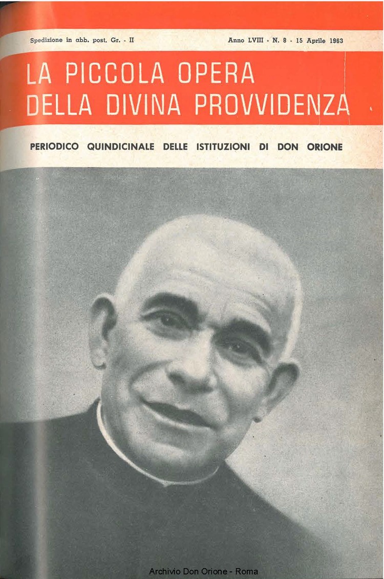 La piccola Opera della Divina Provvidenza, 58, 08, 15-04-1963, pagina 1