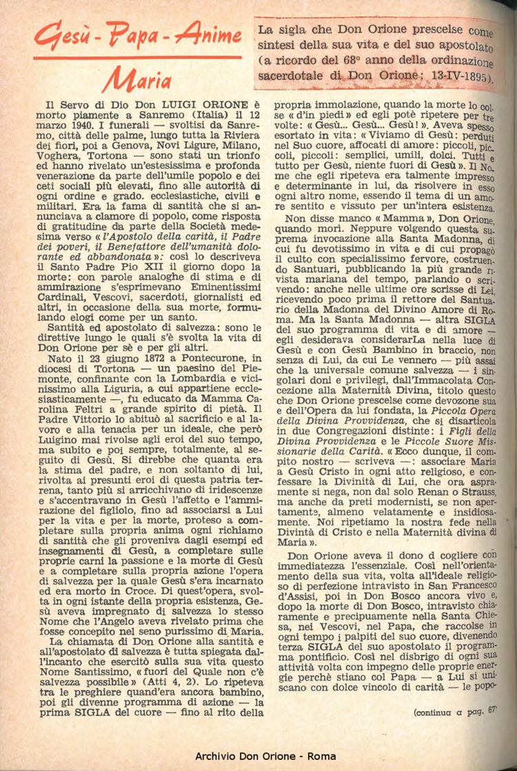 La piccola Opera della Divina Provvidenza, 58, 08, 15-04-1963, pagina 2