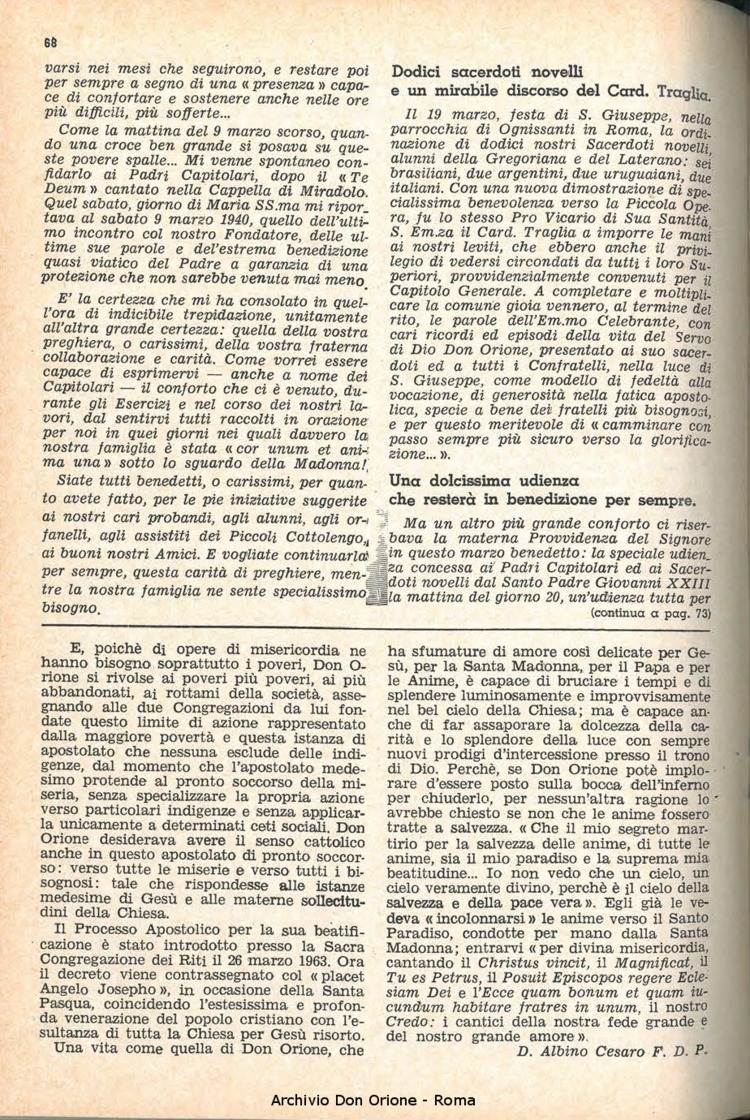 La piccola Opera della Divina Provvidenza, 58, 08, 15-04-1963, pagina 8