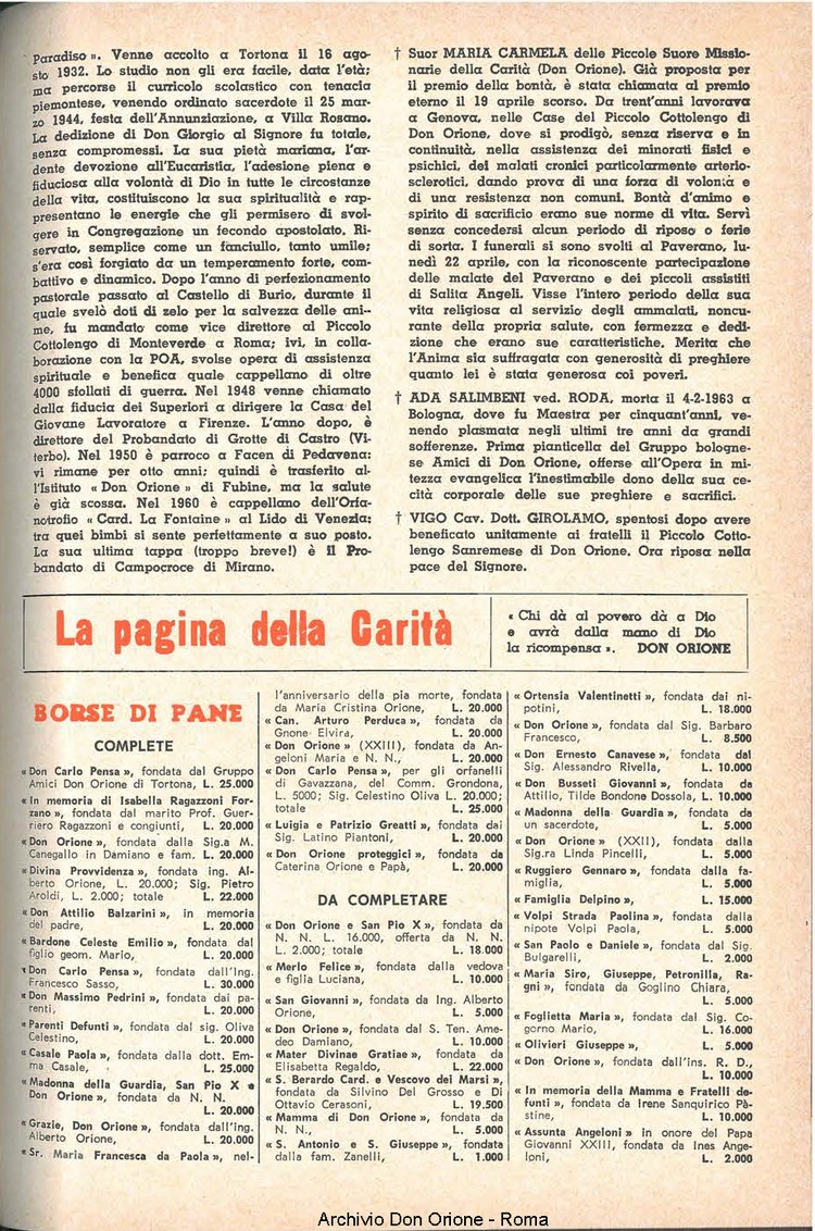 La piccola Opera della Divina Provvidenza, 58, 10, 15-05-1963, pagina 19