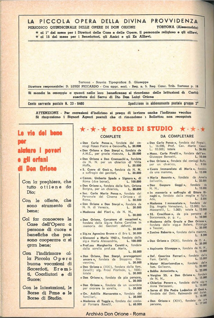La piccola Opera della Divina Provvidenza, 58, 10, 15-05-1963, pagina 20