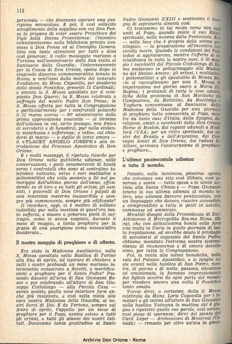 La piccola Opera della Divina Provvidenza, 58, 11, 01-06-1963, pagina 12