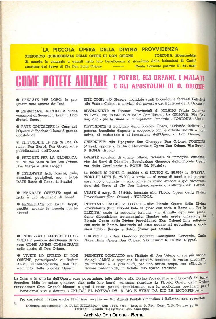 La piccola Opera della Divina Provvidenza, 58, 11, 01-06-1963, pagina 20