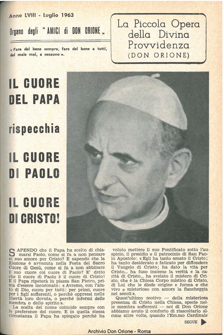 La piccola Opera della Divina Provvidenza, 58, 13, 01-07-1963, pagina 3