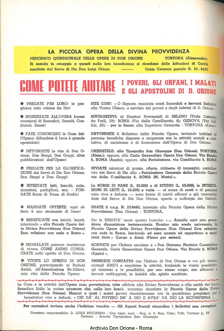 La piccola Opera della Divina Provvidenza, 58, 13, 01-07-1963, pagina 20