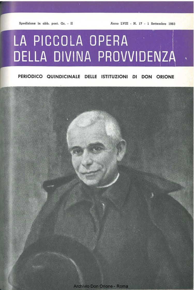 La piccola Opera della Divina Provvidenza, 58, 17, 01-09-1963, pagina 1