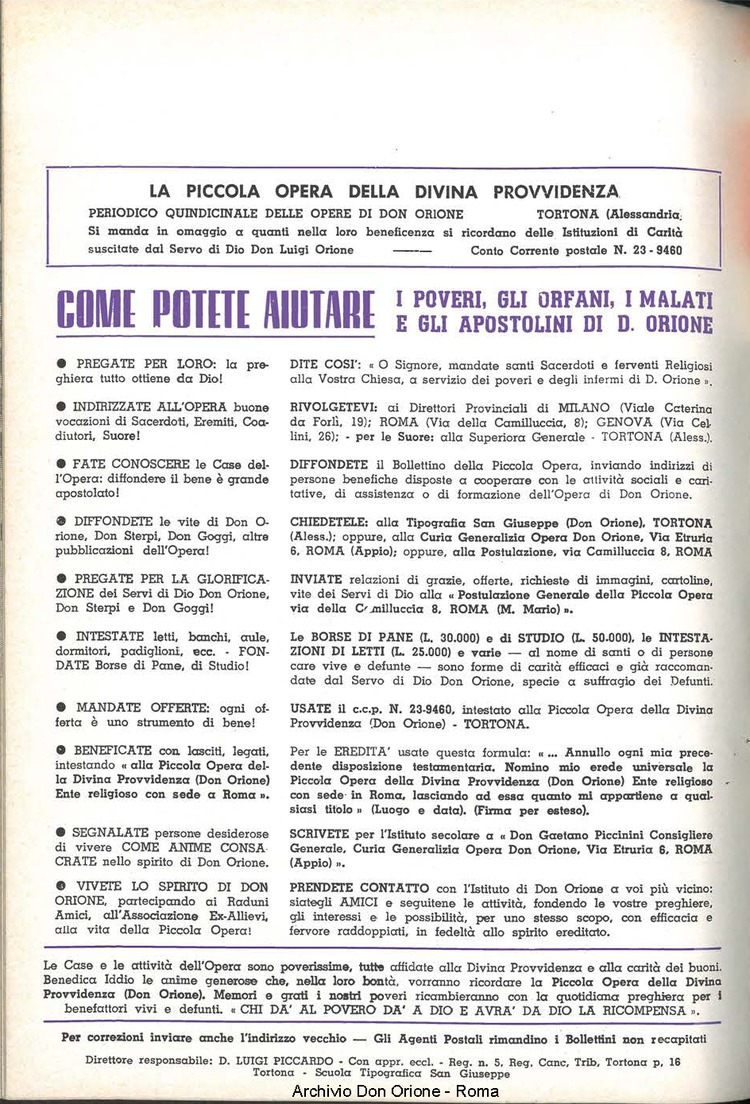La piccola Opera della Divina Provvidenza, 58, 17, 01-09-1963, pagina 20