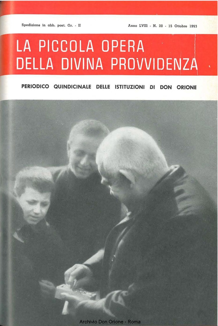 La piccola Opera della Divina Provvidenza, 58, 20, 15-10-1963, pagina 1