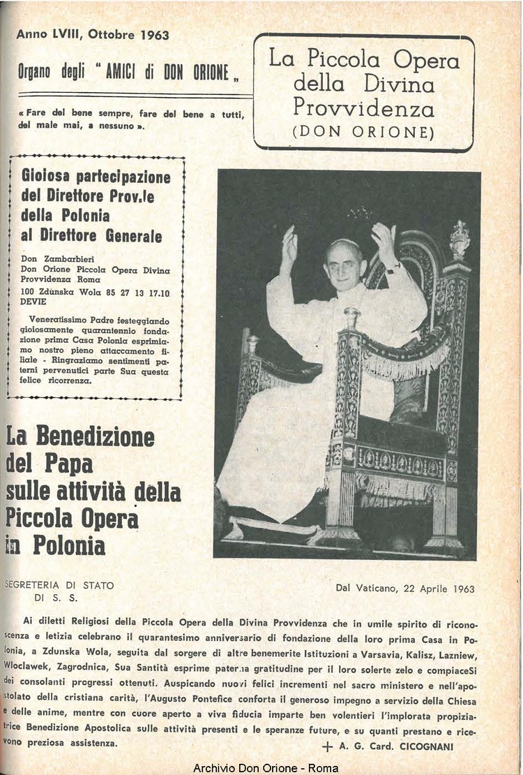 La piccola Opera della Divina Provvidenza, 58, 20, 15-10-1963, pagina 3