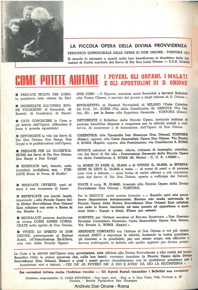 La piccola Opera della Divina Provvidenza, 58, 20, 15-10-1963, pagina 20