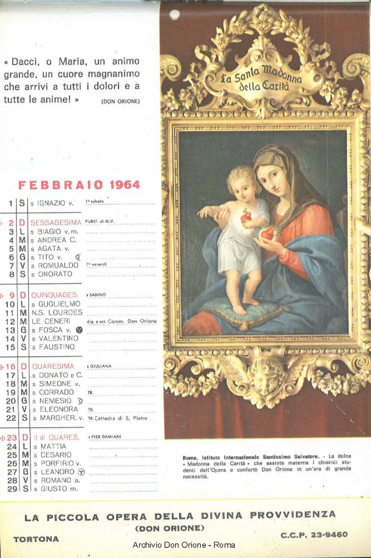La piccola Opera della Divina Provvidenza, 58, 22, 01-11-1963 calendario, pagina 4