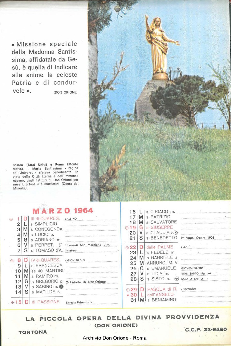 La piccola Opera della Divina Provvidenza, 58, 22, 01-11-1963 calendario, pagina 5