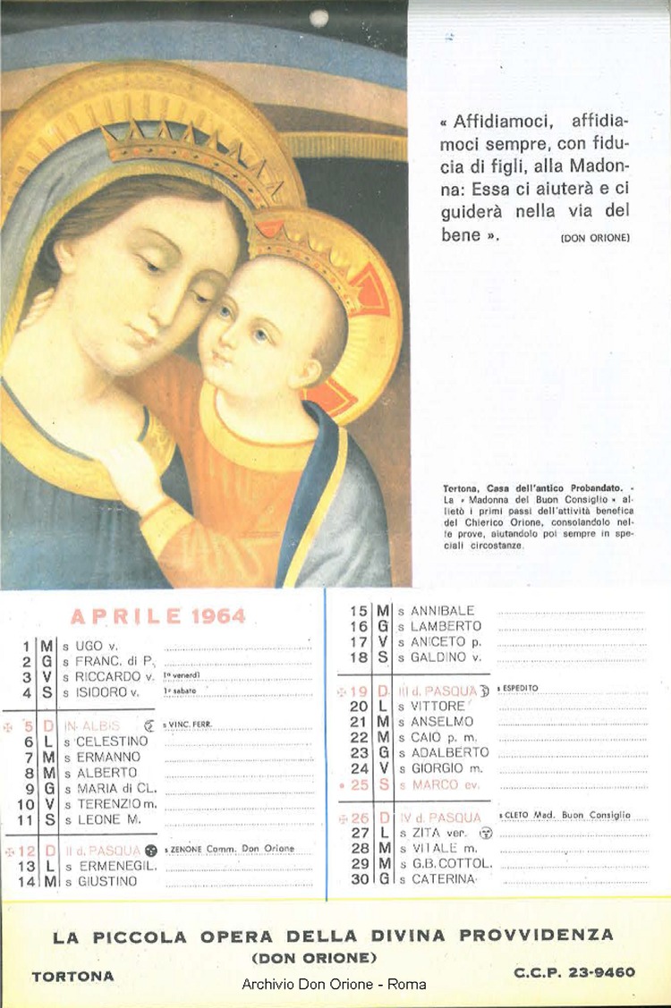 La piccola Opera della Divina Provvidenza, 58, 22, 01-11-1963 calendario, pagina 6