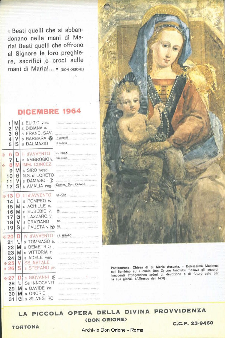 La piccola Opera della Divina Provvidenza, 58, 22, 01-11-1963 calendario, pagina 14