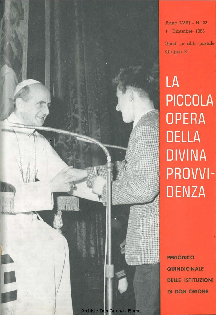 La piccola Opera della Divina Provvidenza, 58, 23, 01-12-1963, pagina 1