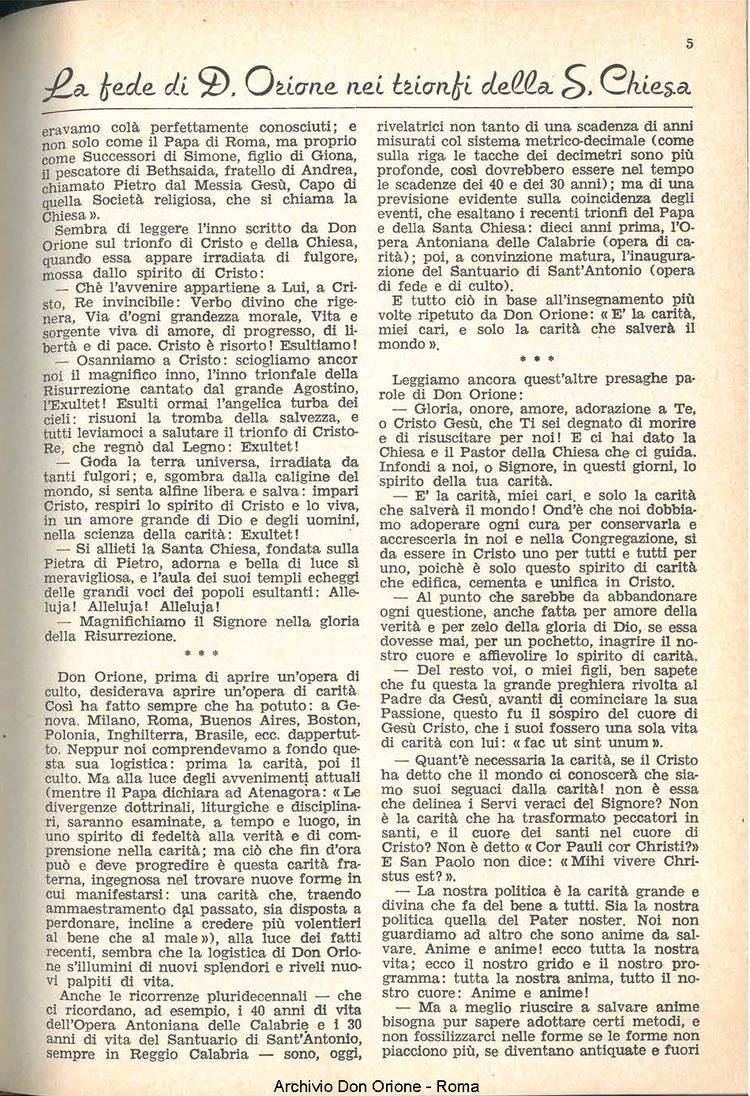 La piccola Opera della Divina Provvidenza, 59, 02, 15-01-1964, pagina 5