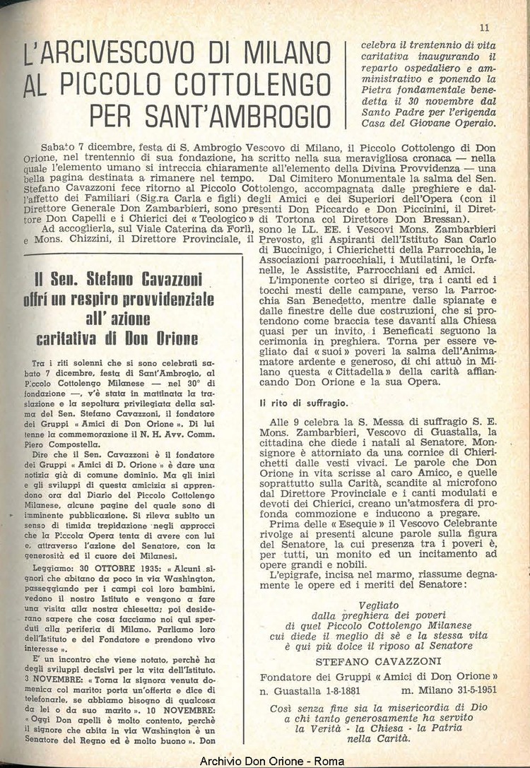 La piccola Opera della Divina Provvidenza, 59, 02, 15-01-1964, pagina 11