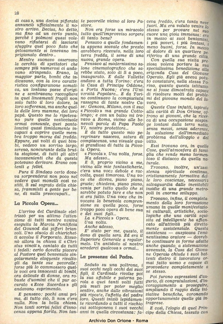 La piccola Opera della Divina Provvidenza, 59, 02, 15-01-1964, pagina 28
