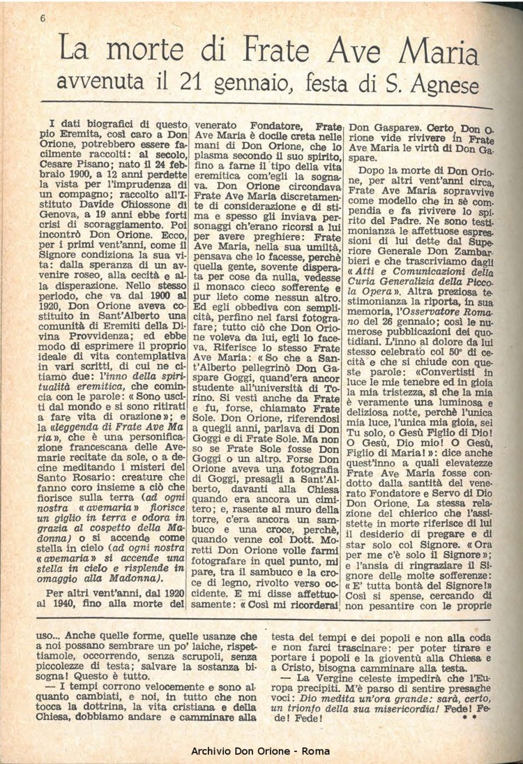 La piccola Opera della Divina Provvidenza, 59, 03, 01-02-1964, pagina 6